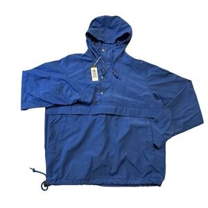 NWT Alpine Design‎ Anorak Forest Shadow Water Repellant Rain Jacket Men's M Blue